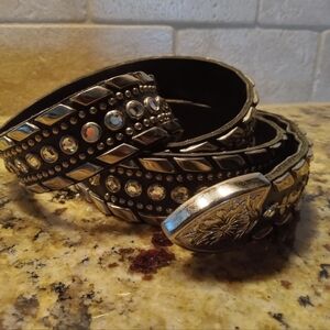 Kippys Black Rhinestone Belt